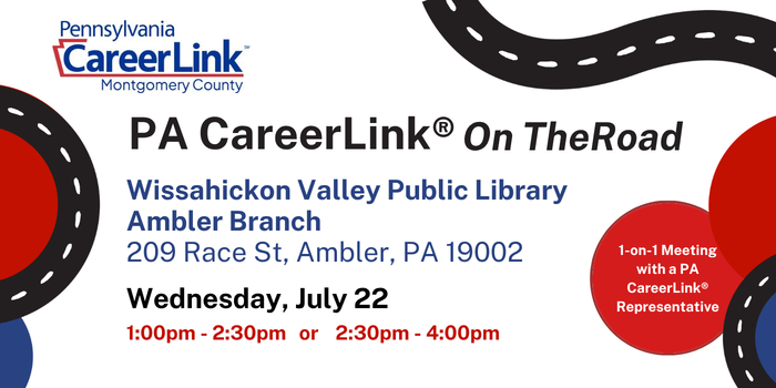 PA CareerLink on the Road at Ambler Library July 22
